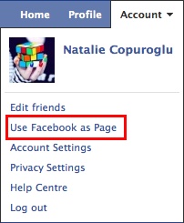 Use Facebook As Page